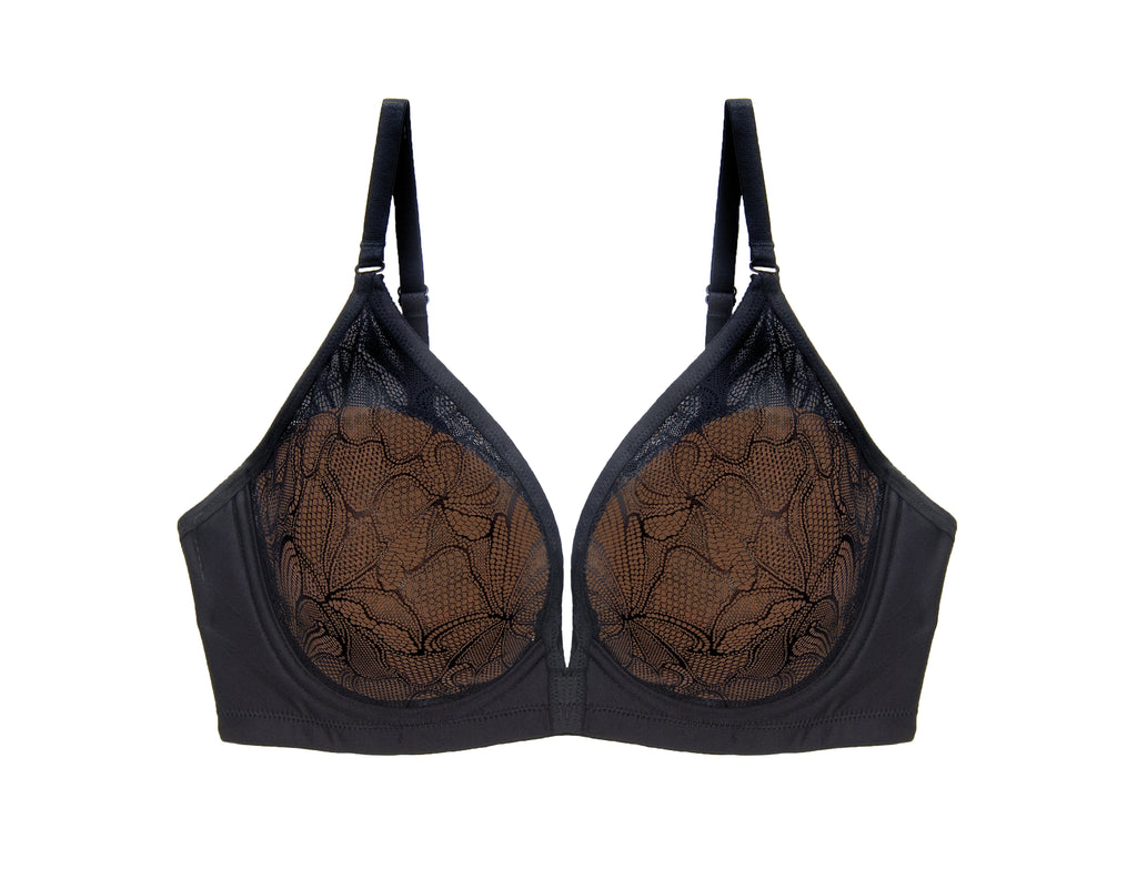 SW1987: Samantha T-Shirt Bra in Black Nyx